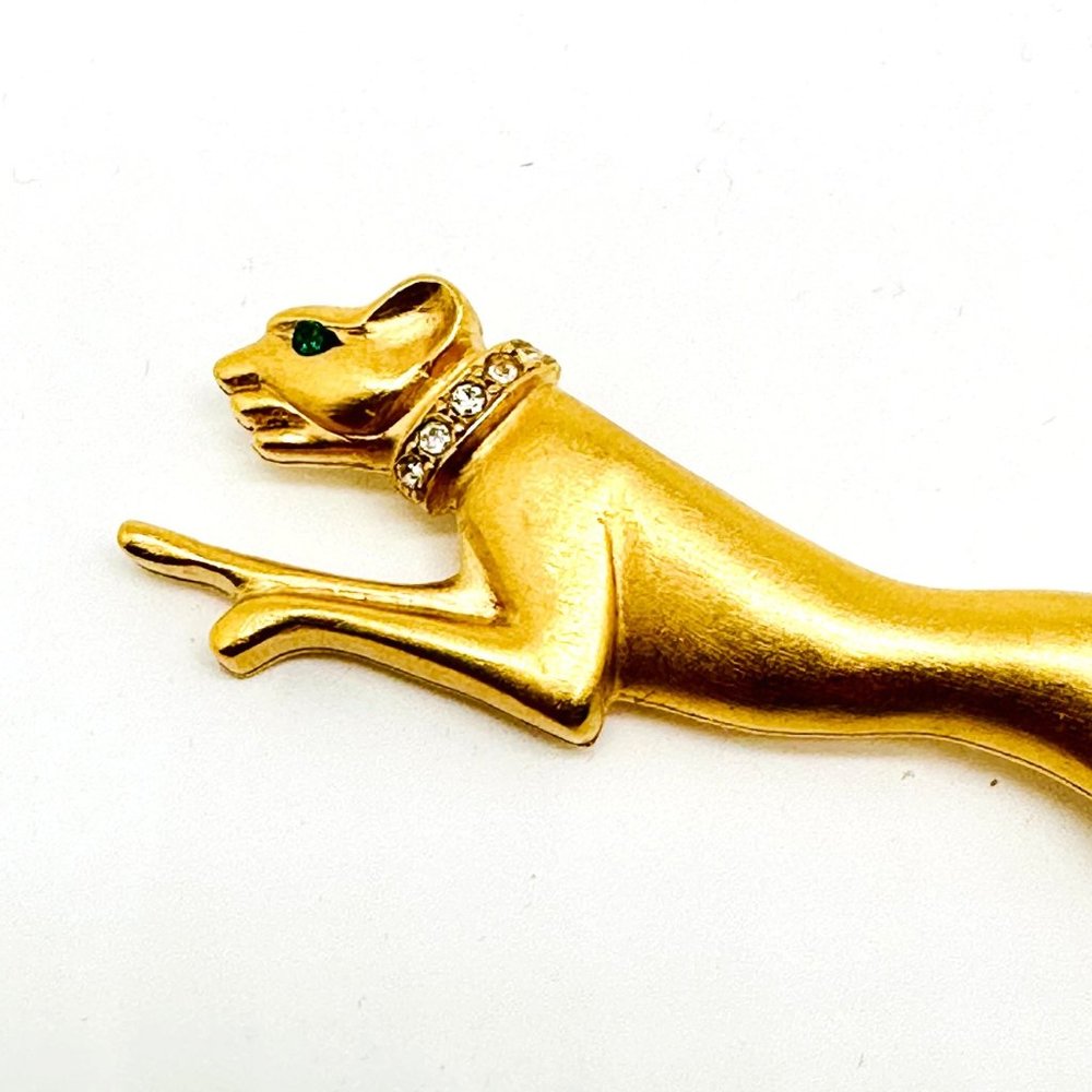 Vintage Jackie Collins Leaping Panther Figural Brooch - Picture 3 of 7